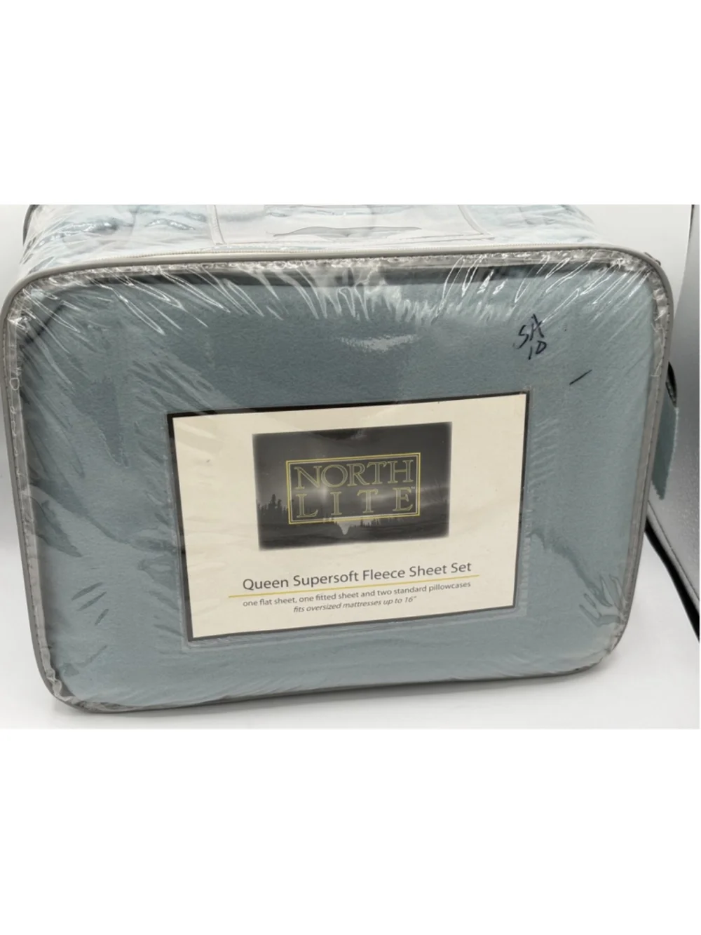 Queen Size Super Soft Fleece Sheet Set Deep Sage Green by NORTH LITE